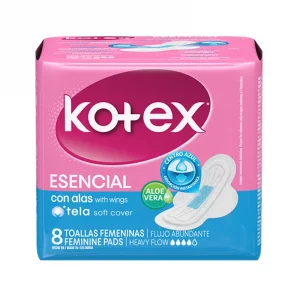 Kotex Esencial Tela Aloe Vera x 8 und