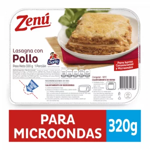 Lasagna Zenú Pollo Bandeja 320 g