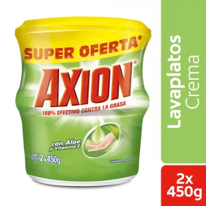 Lavaplatos en Crema Axion Aloe y Vitamina E 450g x 2und
