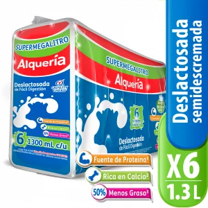 Leche Alquería Deslactosada X 1300 ml Megalitro -  X 6 und