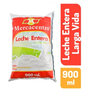 Leche Mercacentro Larga Vida 900 ml Entera