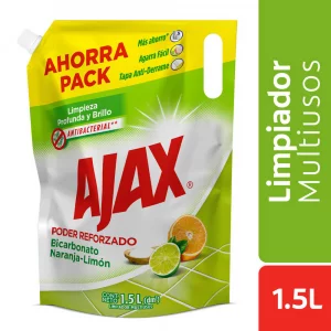 Limpiador Líquido Ajax Bicarbonato Naranja-Limón 1.5L