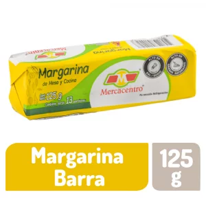 Margarina Mercacentro 125 g Barra