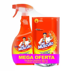 Mr Musculo AntiGrasa 500 cm3 + Repuesto Naranja Precio Especial
