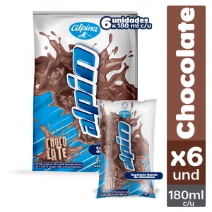 Multiempaque X6 und Alpin Chocolate Bolsa 180ml