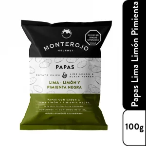 Papas Monterojo Lima Limón Y Pimienta Negra x 100 g
