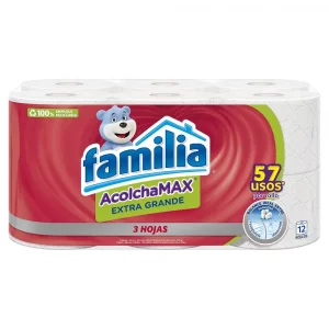 Papel Higiénico Familia Acolchamax Extragrande x 12 rollos 288 m