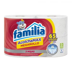 Papel Higiénico Familia Acolchamax Mega x 4 rollos 118.4 m