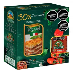 Pasta Conzazoni Lasagna Oferta Salsa Bucatti Bolognese x 880 g