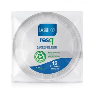 Plato Darnel Pet 18 cm Blanco x 12 und