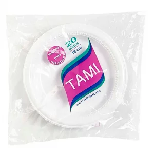 Plato Tami 18 Blanco x 20 und