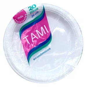 Plato Tami Darnel 26cm Blanco x 20 und