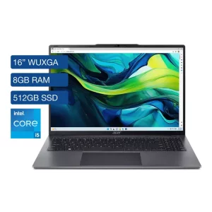 Portatil Acer Ci5 512 GB 8 GB Ram 16 Pulgadas FHD W11 Silver