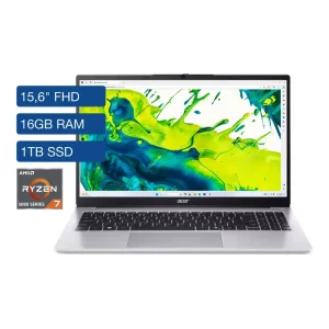 Portatil Acer Ryz7 1Tb 16 GB Ram 15.6 Pulgadas FHD W11 Silver