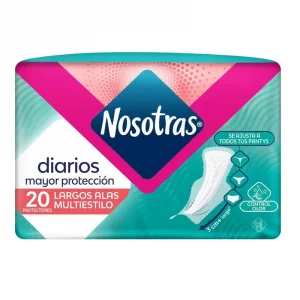 Protector Nosotras Díarios Largos Alas 20 und Multiestilo