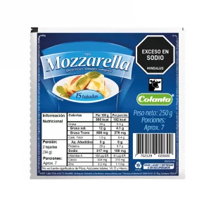 Queso Colanta Mozarella Tajado 250 g