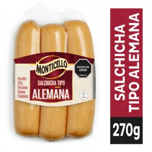 Salchicha Monticello Tipo Alemana x 270 g