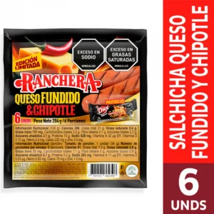 Salchicha Ranchera Queso Fundido & Chipotle x 204 g