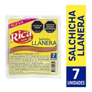 Salchicha Rica Llanera x 218 g