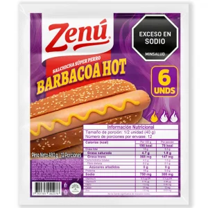 Salchicha Zenú Súper Perro Barbacoa Hot x 480 g