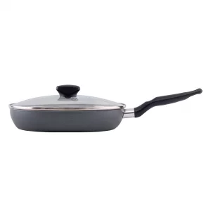 Sartén Imusa Aluminio 24 cm Antiadherente Tapa de Vidrio