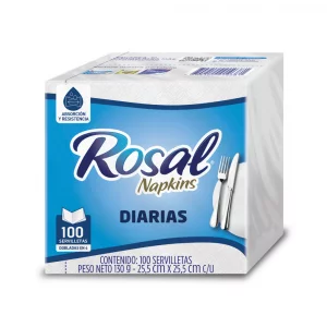 Servilleta Rosal Doblada Blanca 100 und