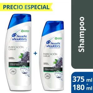 Shampoo H&S 375 ml + 180 ml Carbón