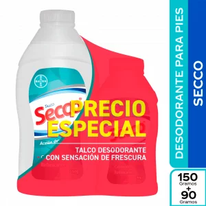 Talco Secco 150 g + 90 g Precio Especial