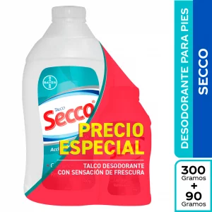 Talco Secco 300 g + 90 g Precio Especial