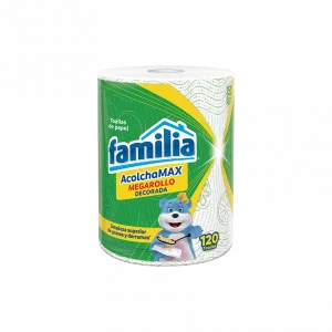 Toalla Familia AcolchaMAX Megarollo Decoradas x 120 und