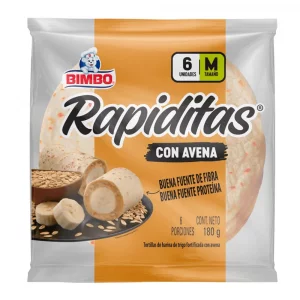 Tortilla Bimbo Avena Rapiditas x 6 und x 180 g