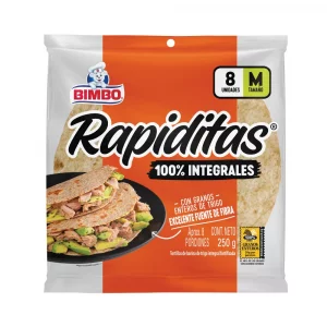 Tortilla Bimbo Integral X8 und 250 g