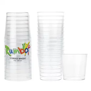 Vaso Rumba Whisky 9 Oz Acrilu x 12 und