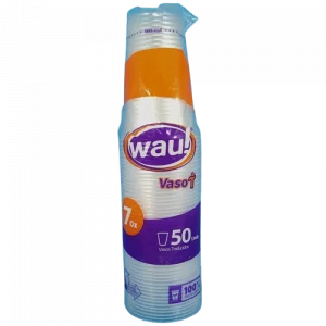 Vaso Wau Traslucido 7 Onzas X 50 und