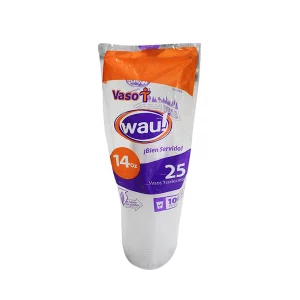 Vaso Wau Traslucido x 25 und 14 Oz Rigido