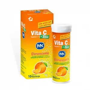 Vitamina C+Zinc Mk Eferv x 10 und Naranja