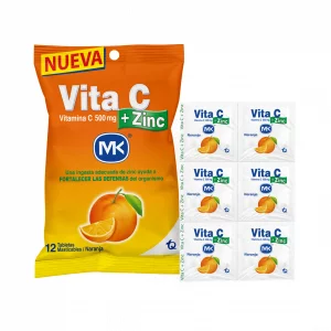 Vitamina C + Zinc Mk Masticable Naranja 12 und