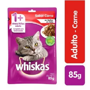 Whiskas Pouch gatos Castrados Carne x 85 g