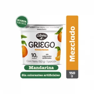 Yogurt Alpina Griego Mezclado Mandarina x 150 g