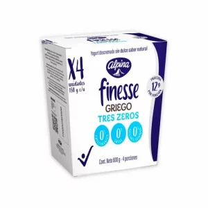 Yogurt Finesse Alpina Griego Tres Zeros x 500 g