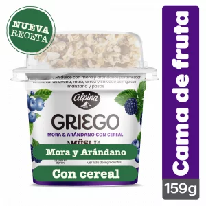 Yogurt Griego Alpina Mora-Arandano Cereal x 159 g