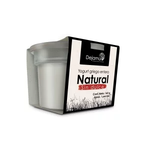 Yogurt Griego Dejamu Entero Natural Sin Dulce x 160 g