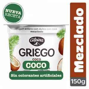 Yogurt Griego Mezclado Alpina Coco x 150 g