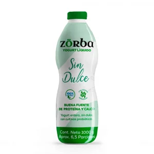 Yogurt Liquido Zorba Entero Sin Dulce x 1000 g