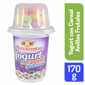 Yogurt Mercacentro Cereal Anillos Frutales 170 g