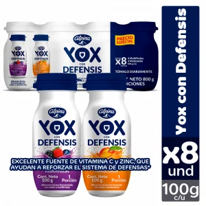 Yox Multisabor Botella Multiempaque x8 und - 100 g (c/u)