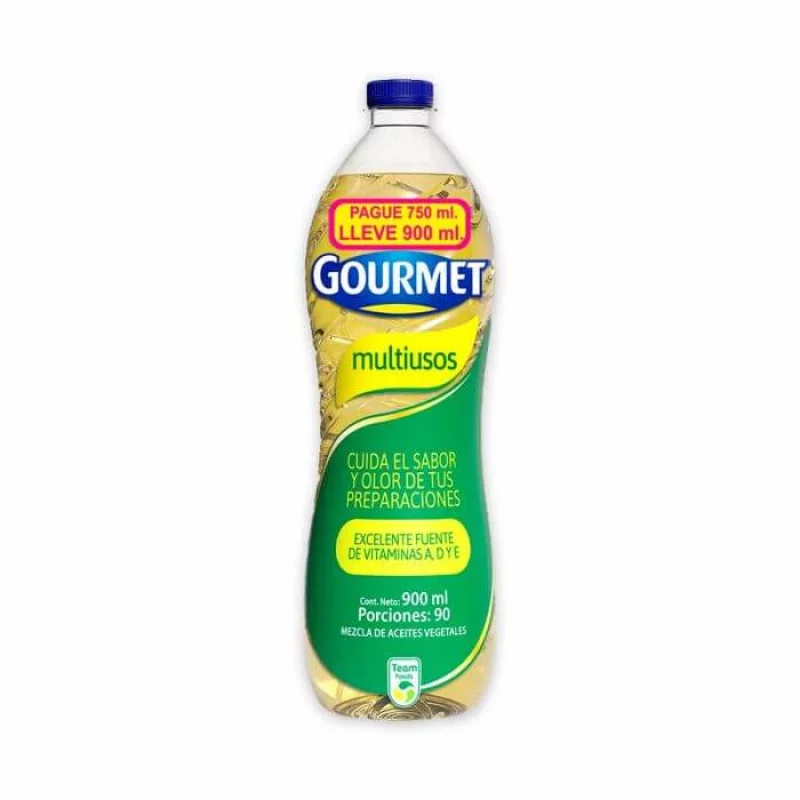 Aceite Gourmet Multiusos Pague 750 Lleve 900 ml
