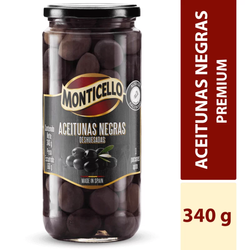 Aceitunas Monticello Negras x 340 g