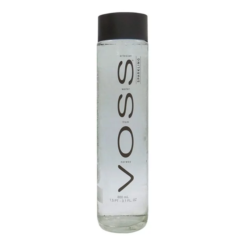 Agua Mineral Voss Carbonatada 800 ml Botella Vidrio - Mercacentro