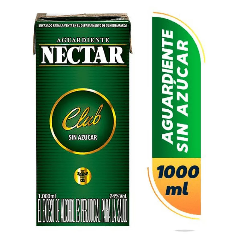 Aguardiente Nectar Club Tetra Pack - 1000 ml